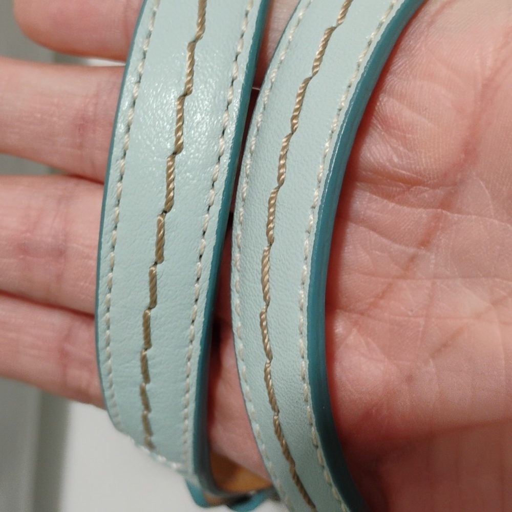 SALE! Auth Coach Denim Y2K Vintage Signature Baby Blue Handbag/Dust Bag - Picture 7 of 15